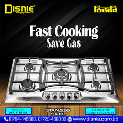 Disnie Automatic Gas Stove Five Burners- DCGS-551SS