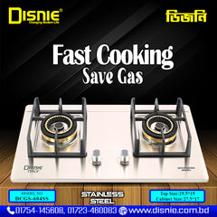 Disnie Automatic Gas Stove 2 Burners- DCGS-604SS